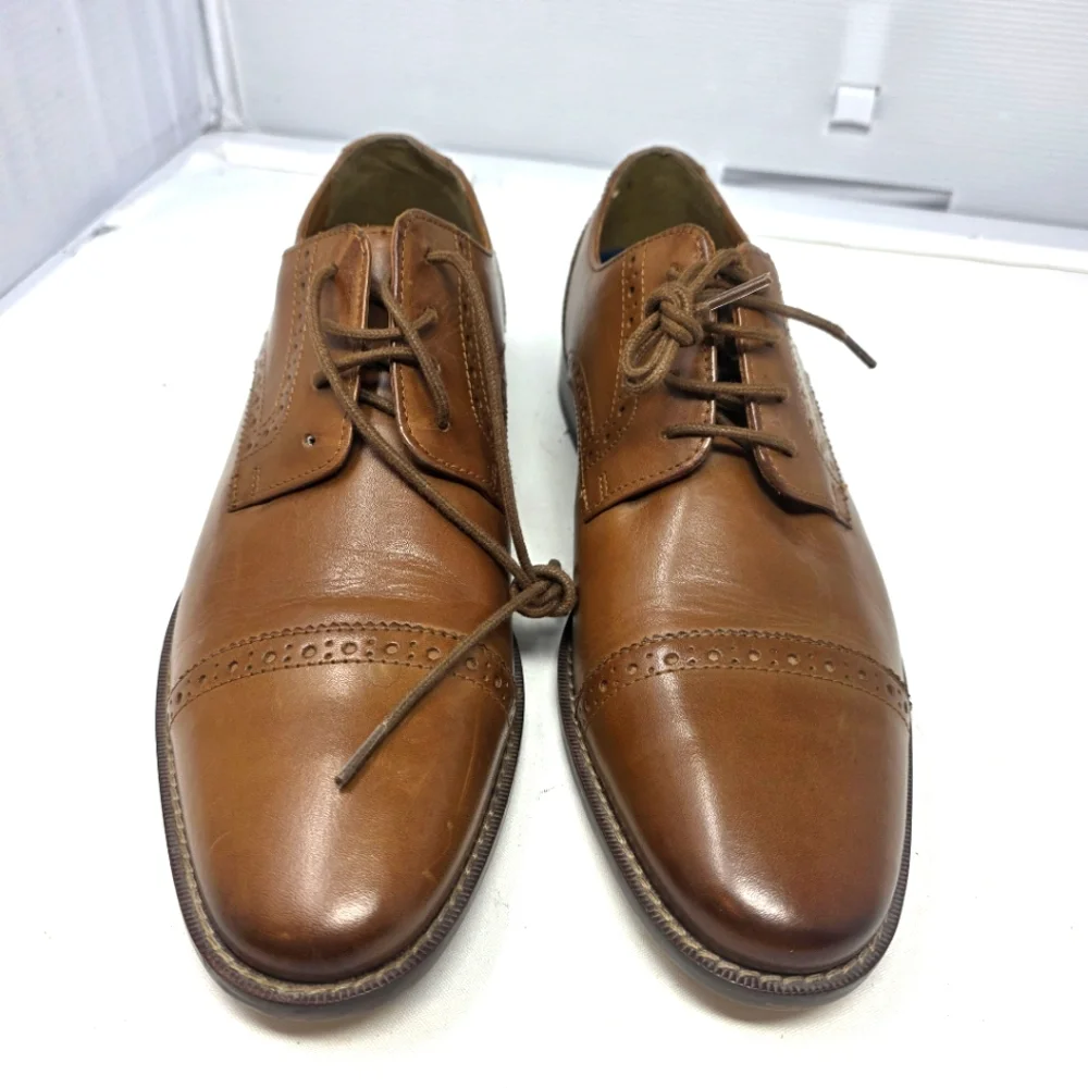 NEW Florsheim Marino Oxford Cap Toe Men's Size 9D Saddle Tan #11589‎ 257 No Box.